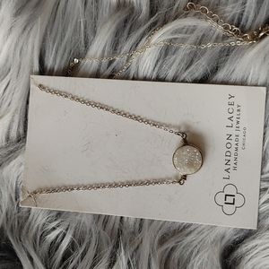 White Drusy Necklace
